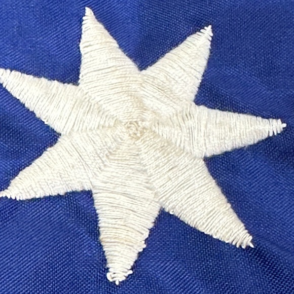 Vtg 1776 76 American USA Nylon Flag Grommets Embroidered Stars and Stripes - Picture 6 of 14